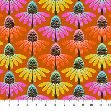 Perennial Borders | Echinacea Rhythm - Fire by Anna Maria for Anna Maria Textiles | AMT136-79V