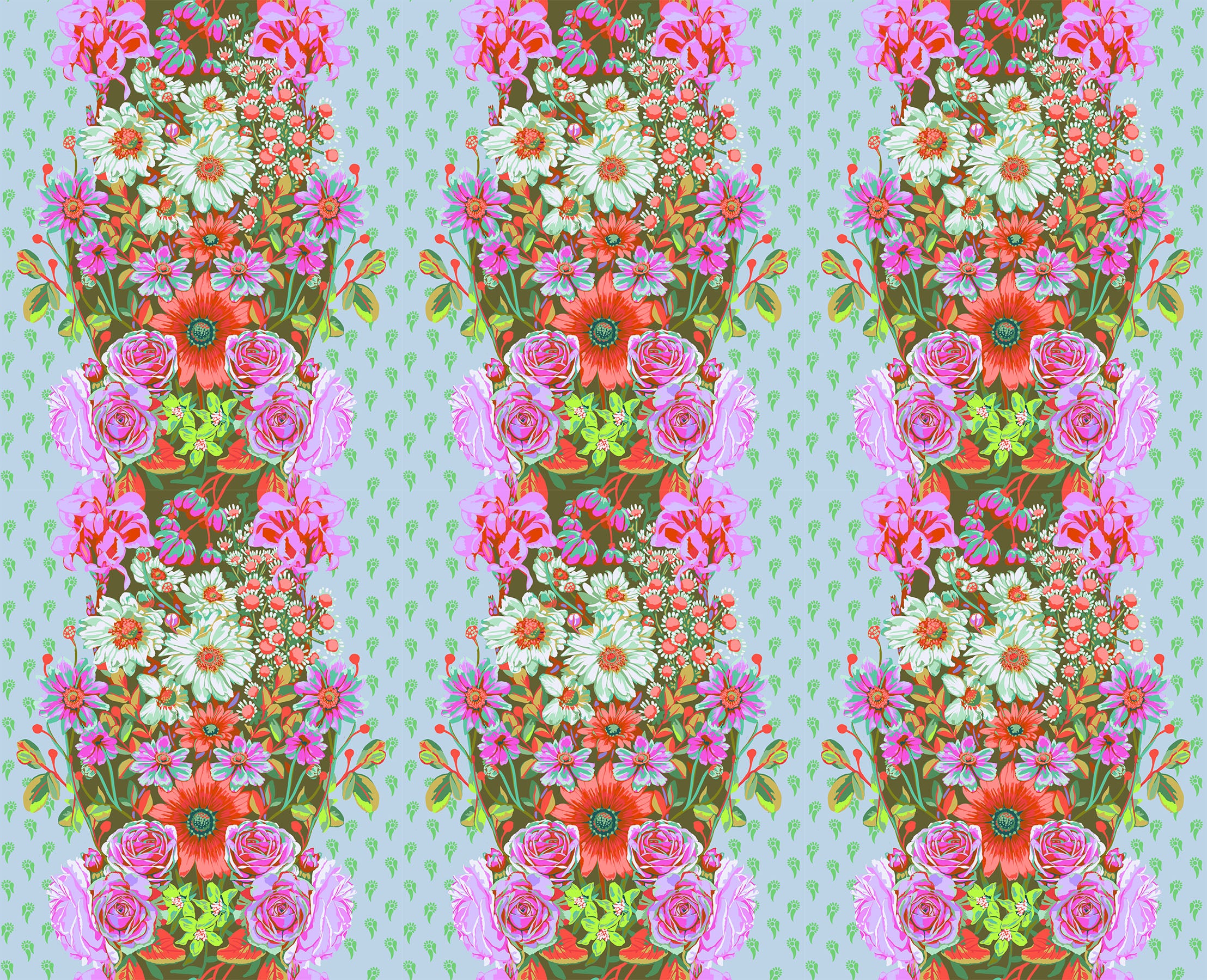 Perennial Borders | Beata's Garden - Seafoam by Anna Maria for Anna Maria Textiles | AMT137-78V