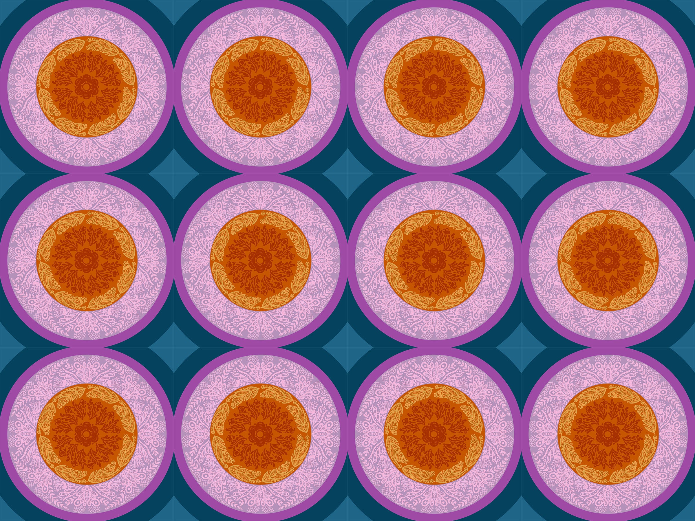 Perennial Borders | Doily - Amber by Anna Maria for Anna Maria Textiles | AMT138-82L