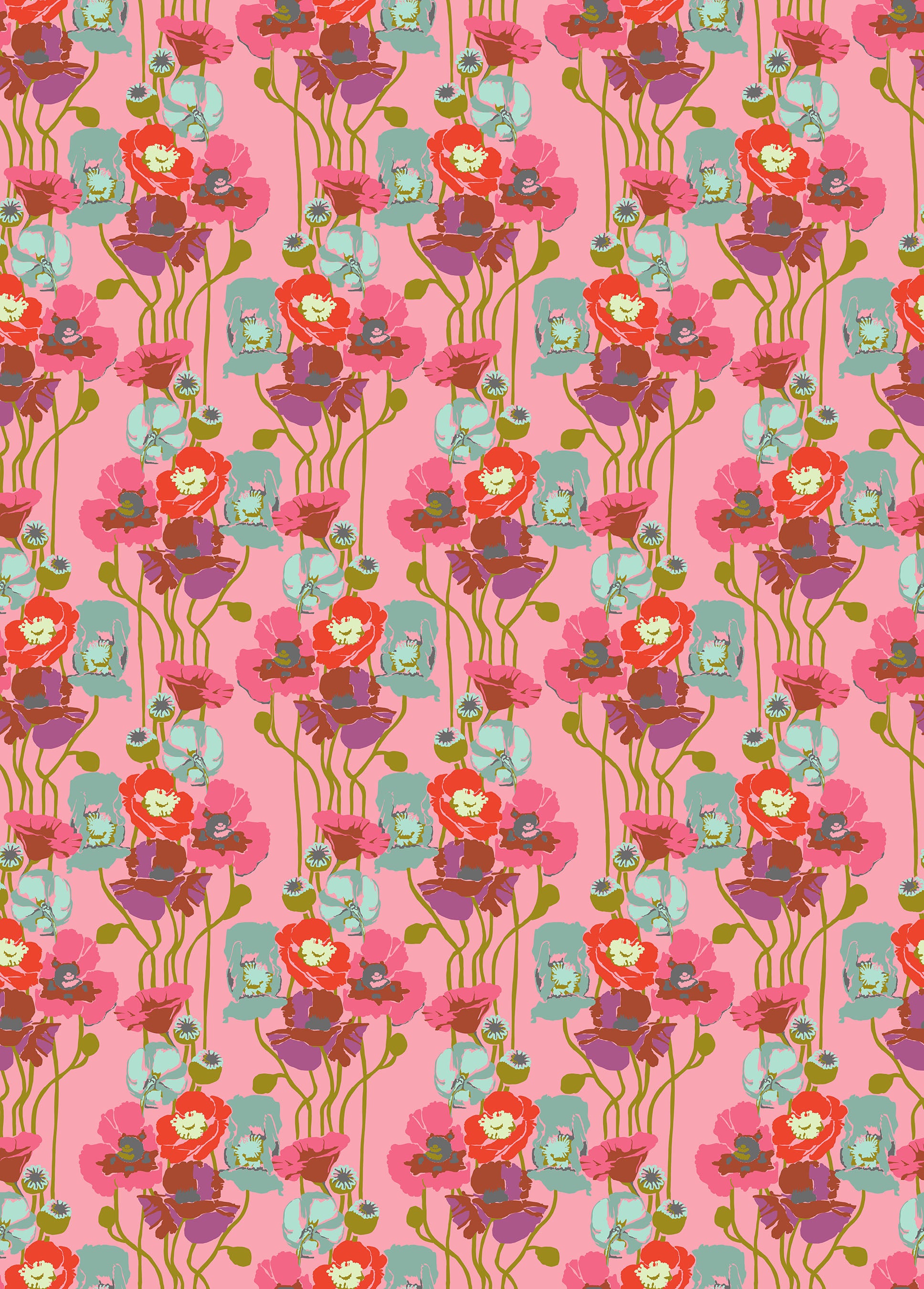 Overdressed | Pouring Poppies - Haze by Anna Maria for Anna Maria Textiles | AMT151-23V