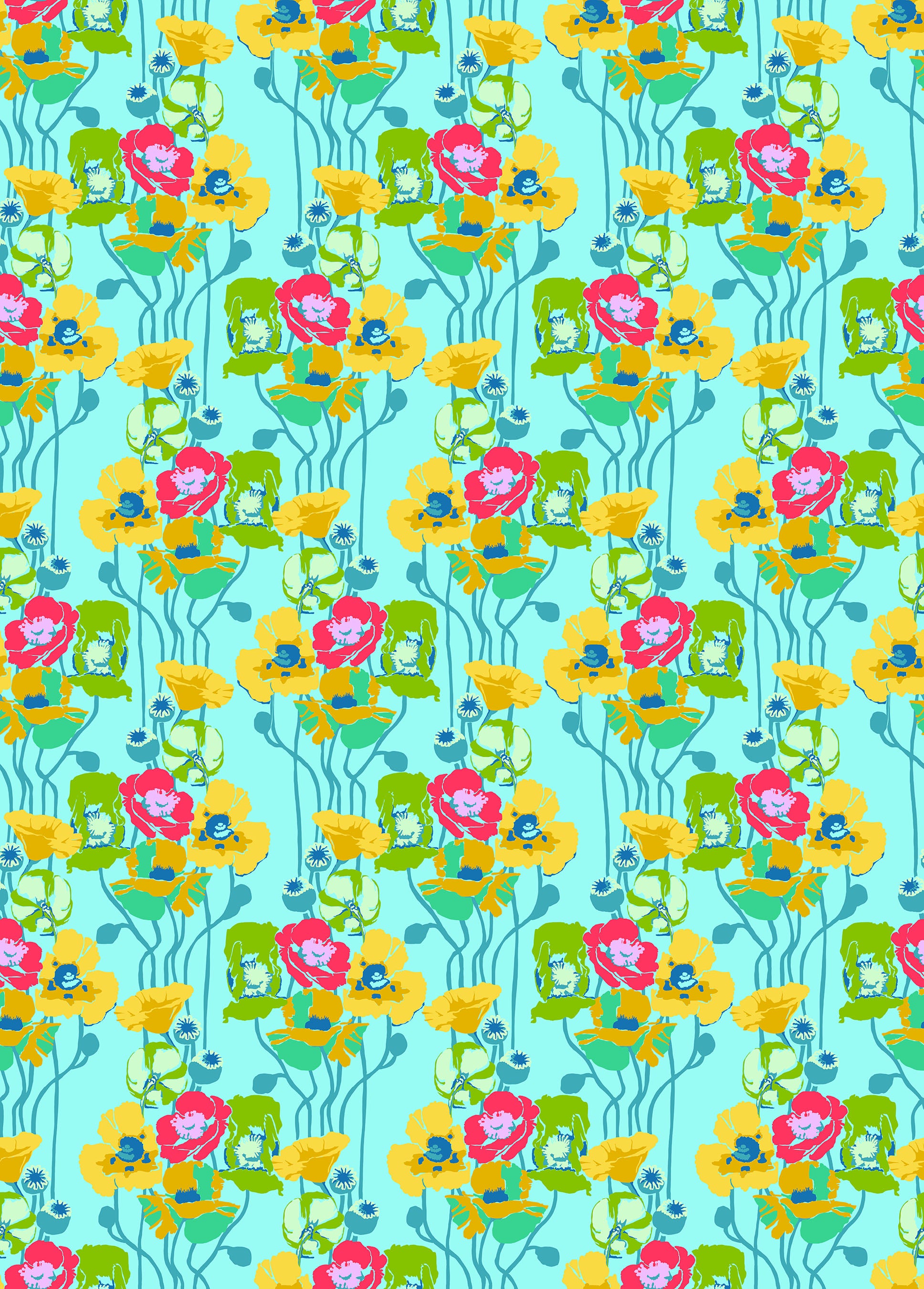 Overdressed | Pouring Poppies - Clear by Anna Maria for Anna Maria Textiles | AMT151-40C