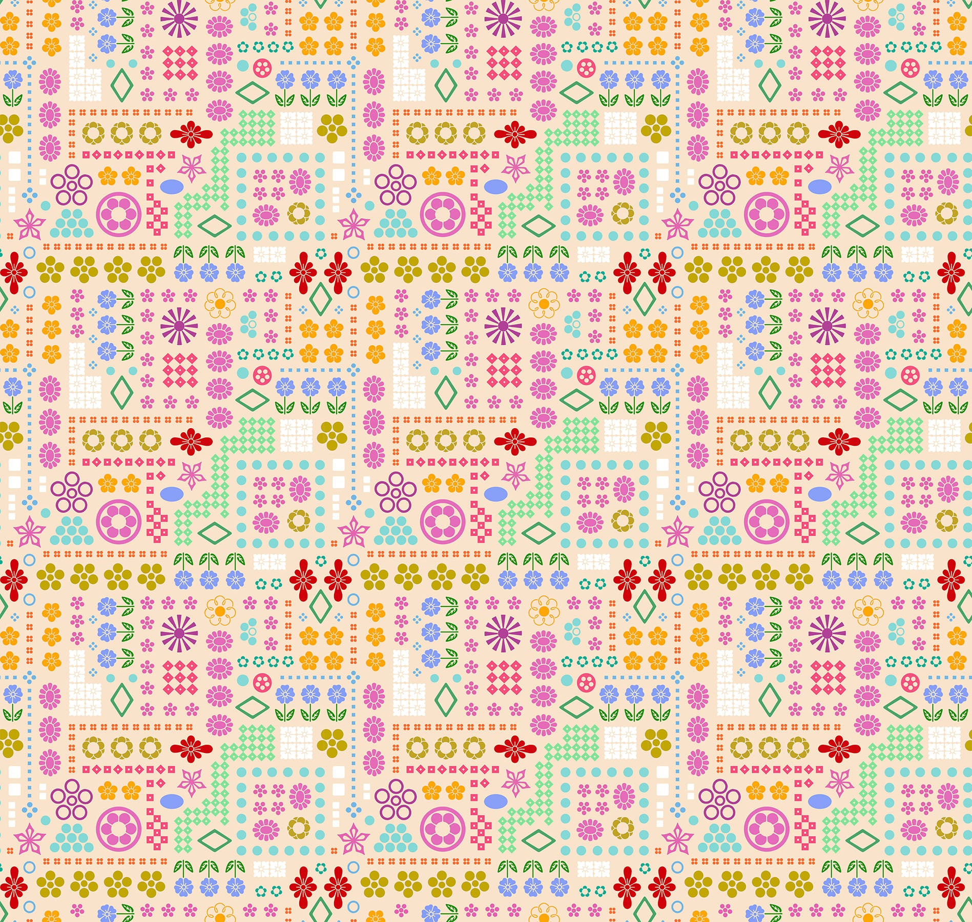 Yesterday | High Score Cream by Juliana Horner for Anna Maria Textiles | AMT160-31C