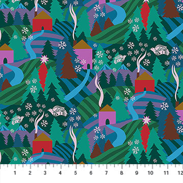 Cozy Christmas | Flurry - Evening by Anna Maria Textiles | AMT161-75C