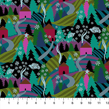 Cozy Christmas | Flurry - Midnight by Anna Maria Textiles | AMT161-99L