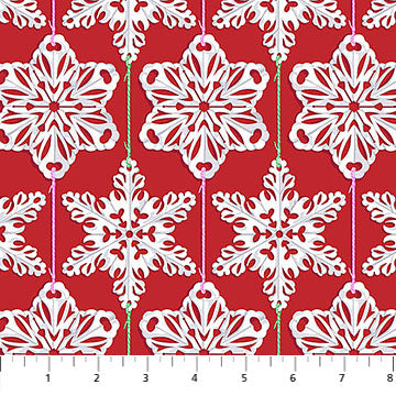 Cozy Christmas | Paperflakes - Red Hot by Anna Maria Textiles | AMT162-25C
