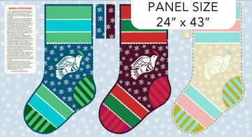 Cozy Christmas | 24" Stocking Panel by Anna Maria Textiles | AMT167-40 | 100% Cotton