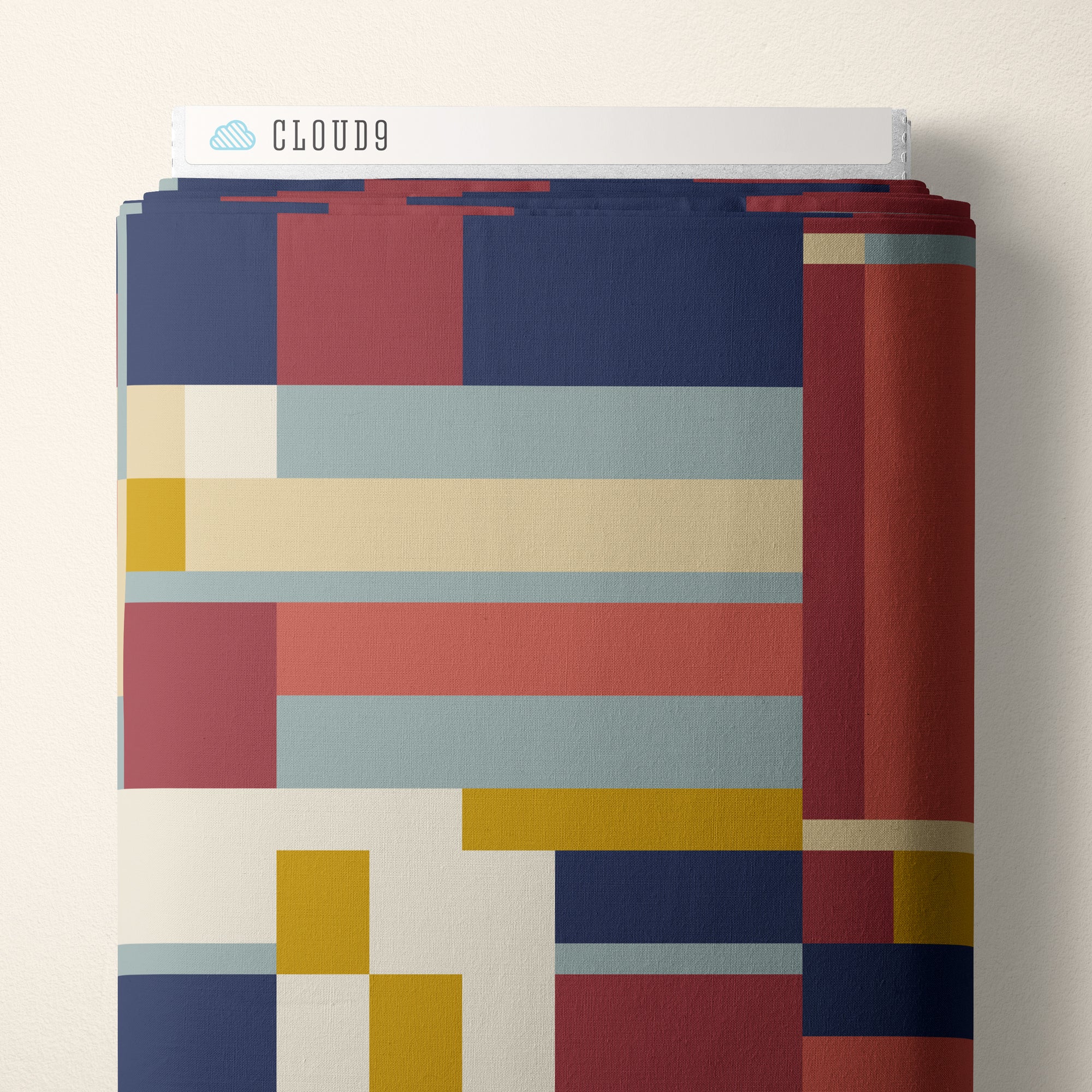 American Bold | Oak Park - Red/Navy by Frank Lloyd Wright for Cloud9 | 228691 | 100% Organic Cotton