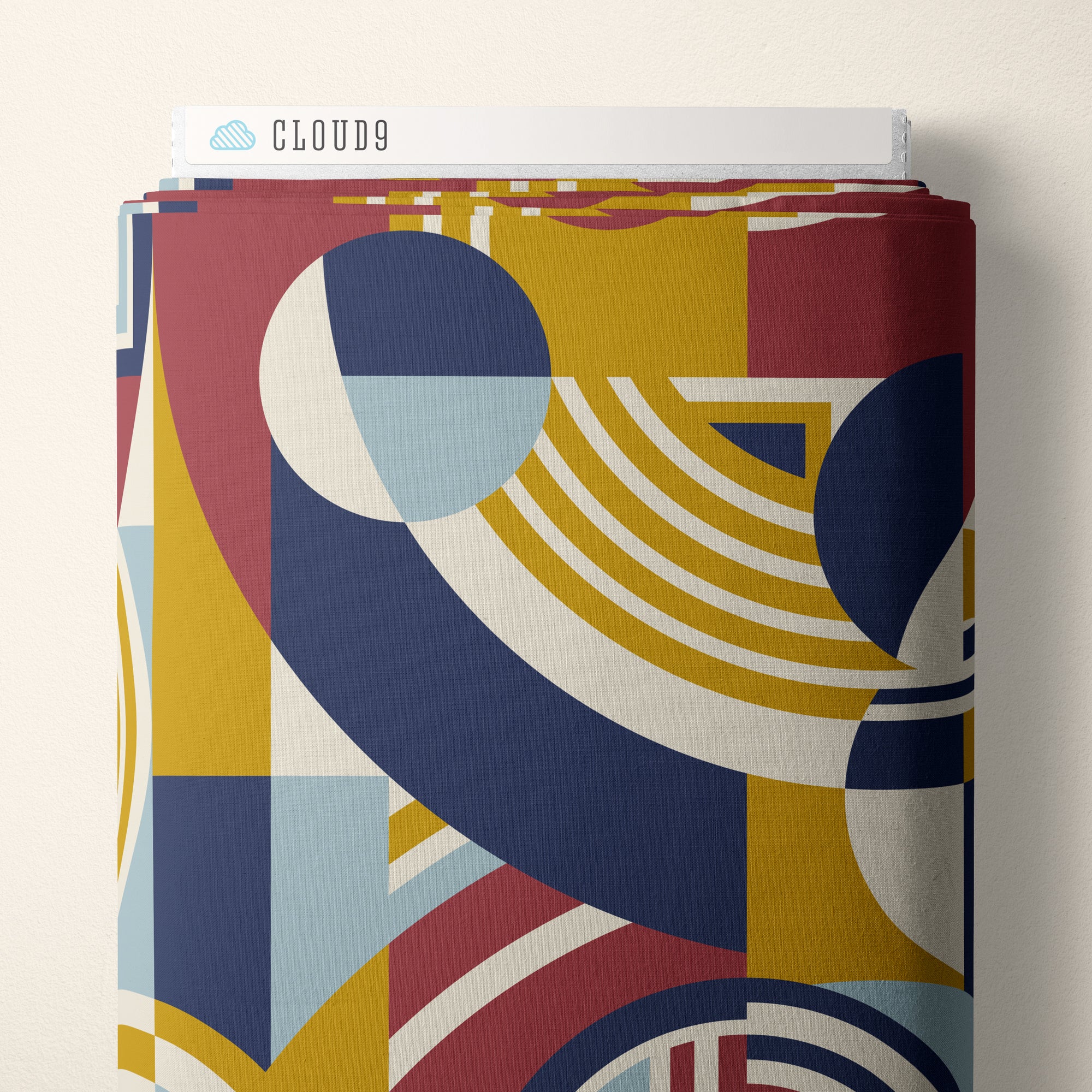 American Bold | Hoffman - Red/Navy by Frank Lloyd Wright for Cloud9 | 228682 | 100% Organic Cotton