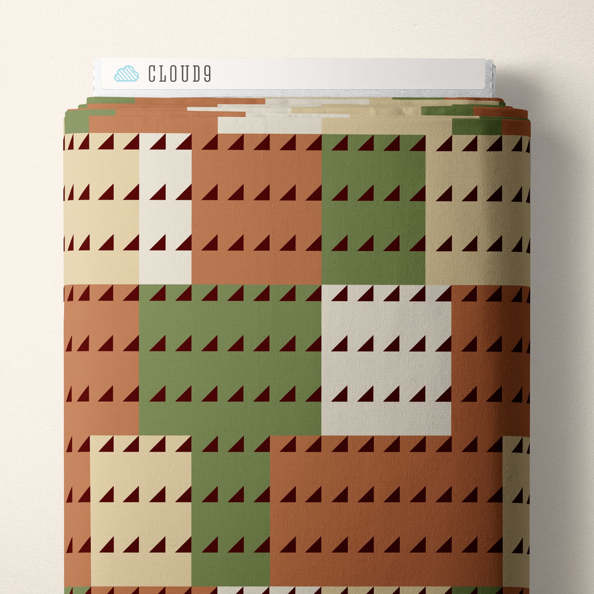 American Bold | Imperial - Green/Rust by Frank Lloyd Wright for Cloud9 | 228686 | 100% Organic Cotton