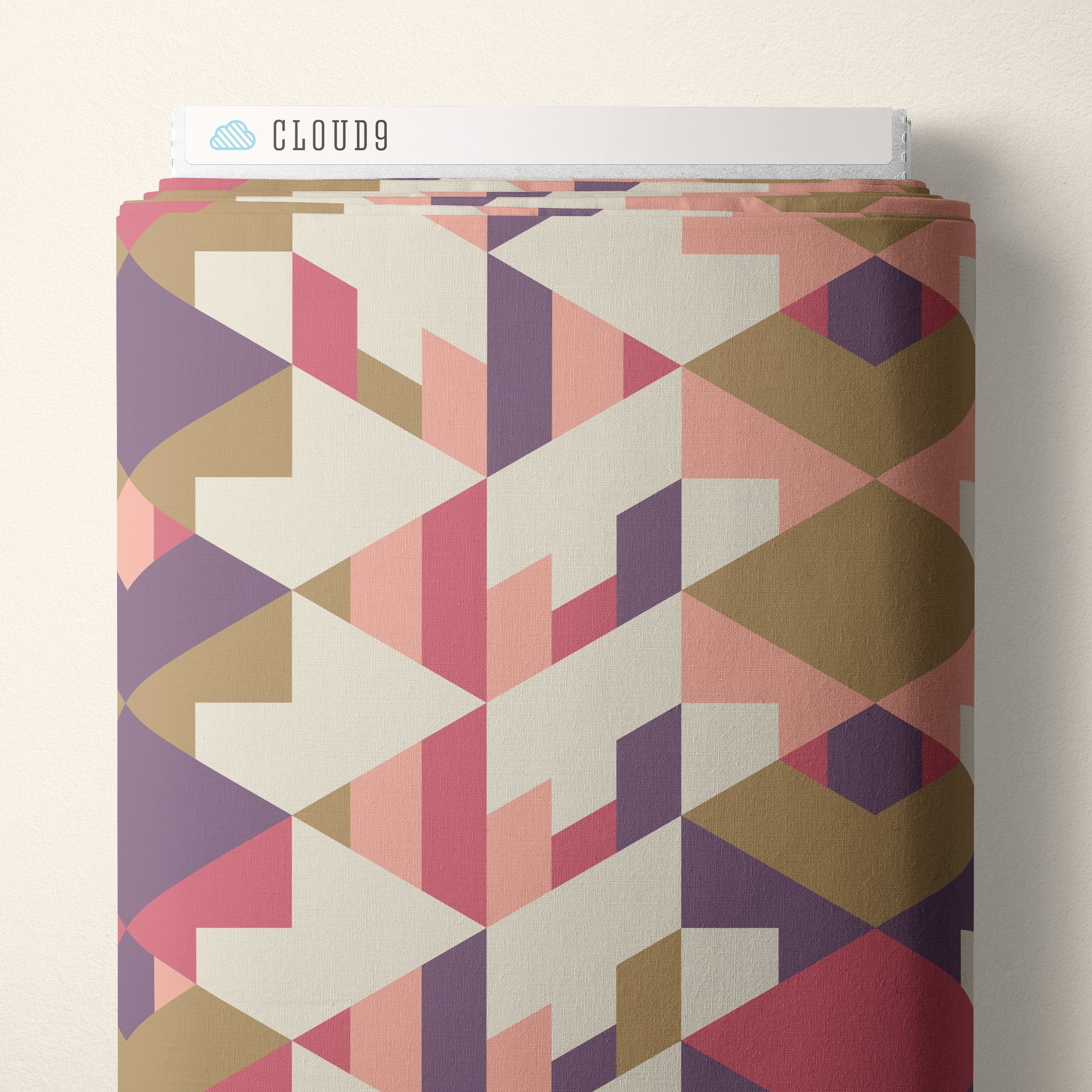 American Bold | Hollyhock - Pink/Purple by Frank Lloyd Wright for Cloud9 | 228687 | 100% Organic Cotton