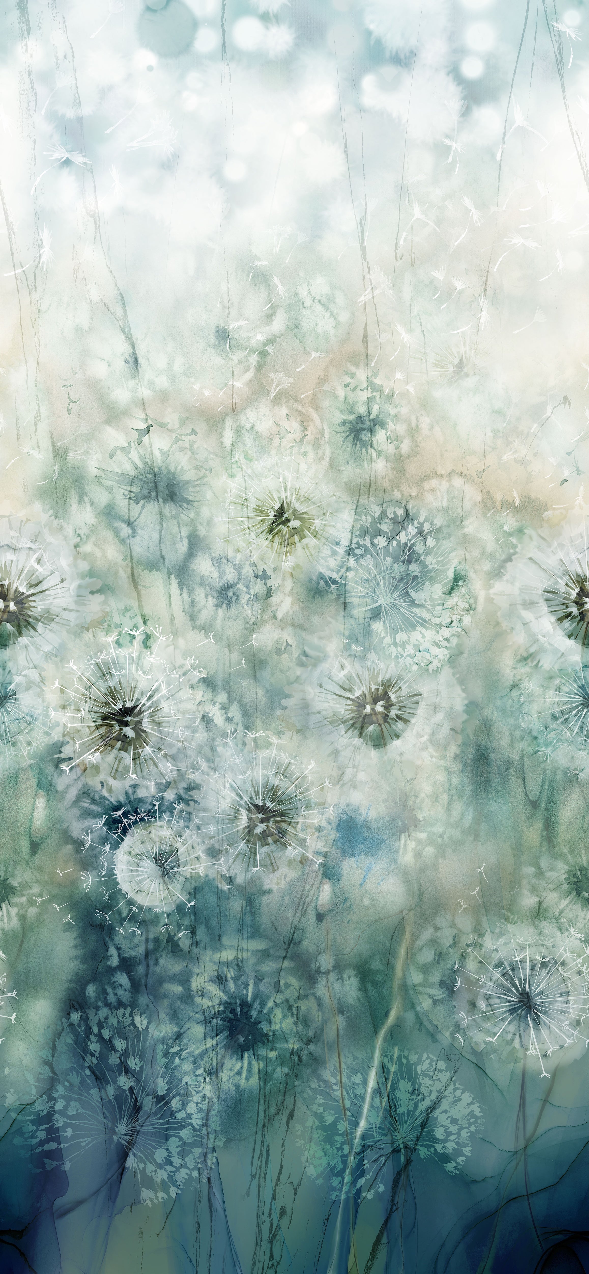 Whisper | 108" Wide Backing - Teal Multi by Deborah Edwards & Melanie Samra for Northcott | B28701-68