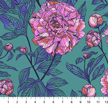 Indelible | 108" Wide Backing Fabric - Peony Jade by Anna Maria for Anna Maria Textiles | BAMT1003-78