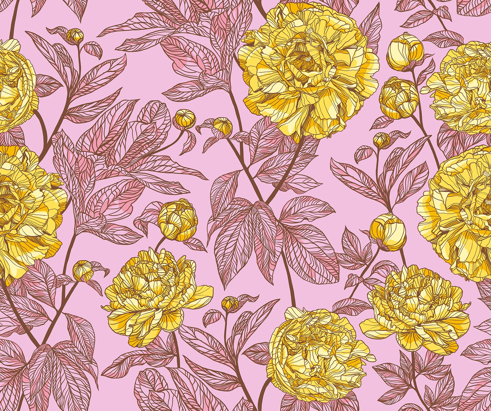 Indelible | 108" Wide Backing Fabric - Peony Sunshine by Anna Maria for Anna Maria Textiles | BAMT1003-84