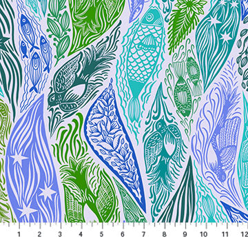 Shooting Star | Current Water - 108" Wide Backing by Anna Maria for Anna Maria Textiles | BAMT118-83