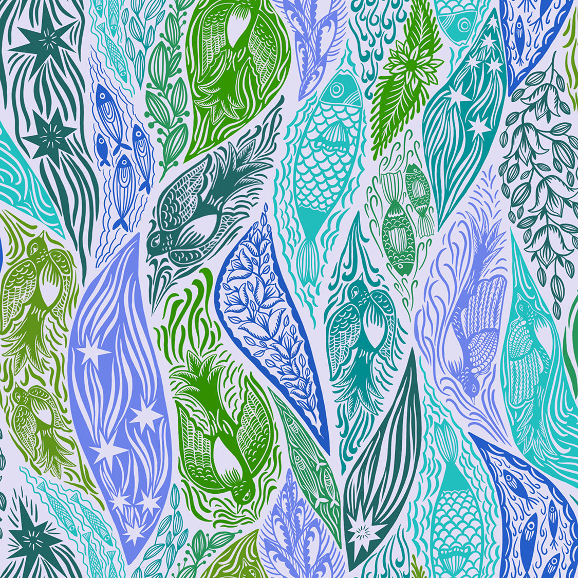 Shooting Star | Current Water - 108" Wide Backing by Anna Maria for Anna Maria Textiles | BAMT118-83