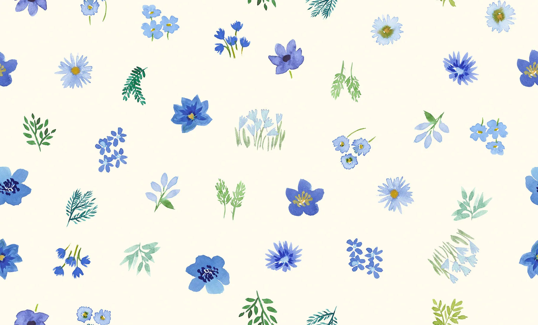 Flowers Collection | Dancing Flowers - Cornflower by Bluebellgray for Lewis & Irene | BG044