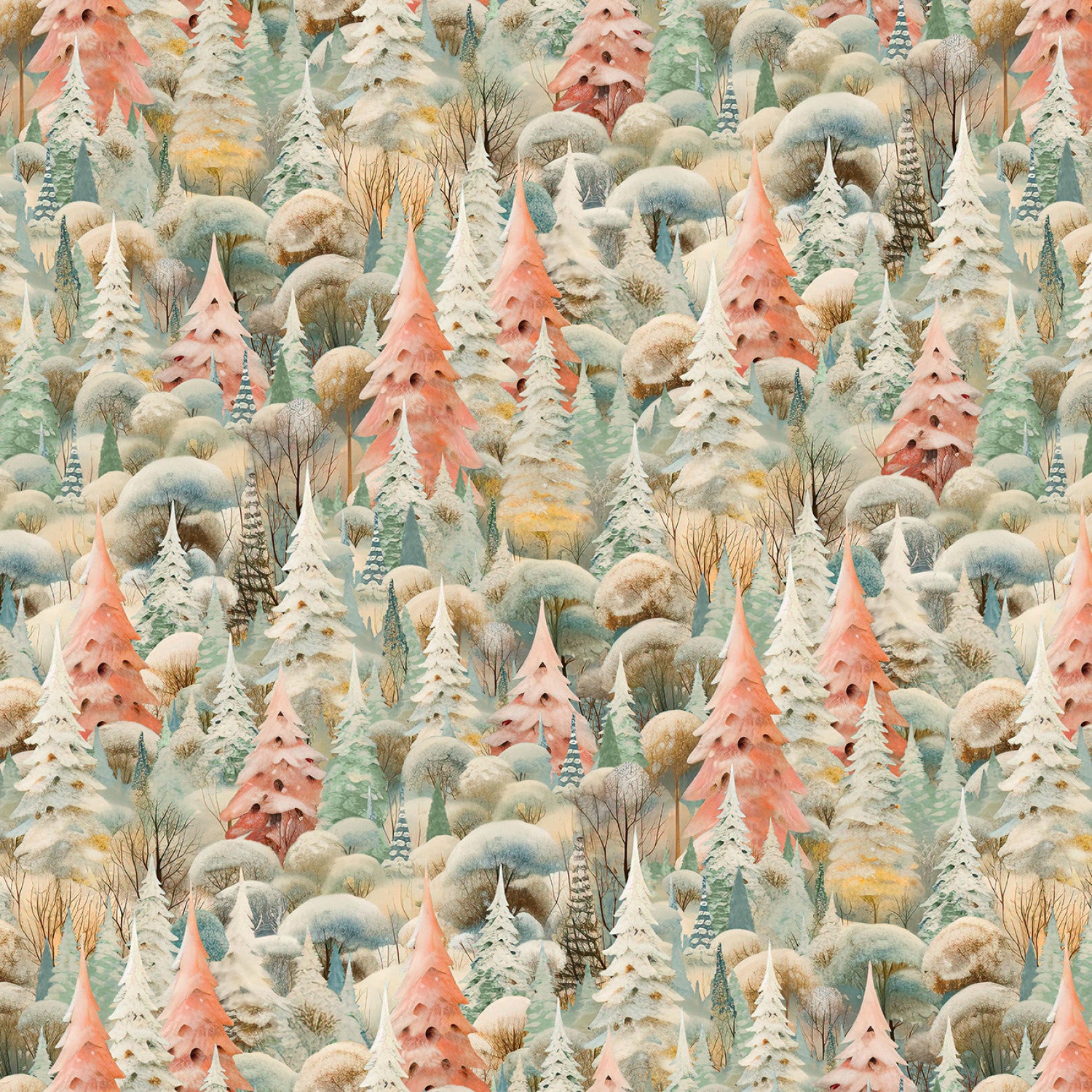 Comfort & Joy | Aqua Allover Trees by Michael Ward for Blank Quilting | 4159-60