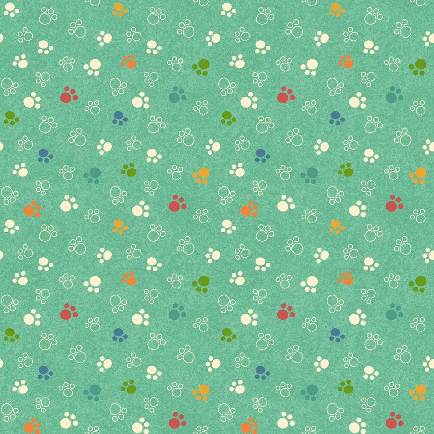 Cat Hair Don't Care | Paw Prints - Teal by Nidhi Wadhwa for Blank Quilting | 4422-11