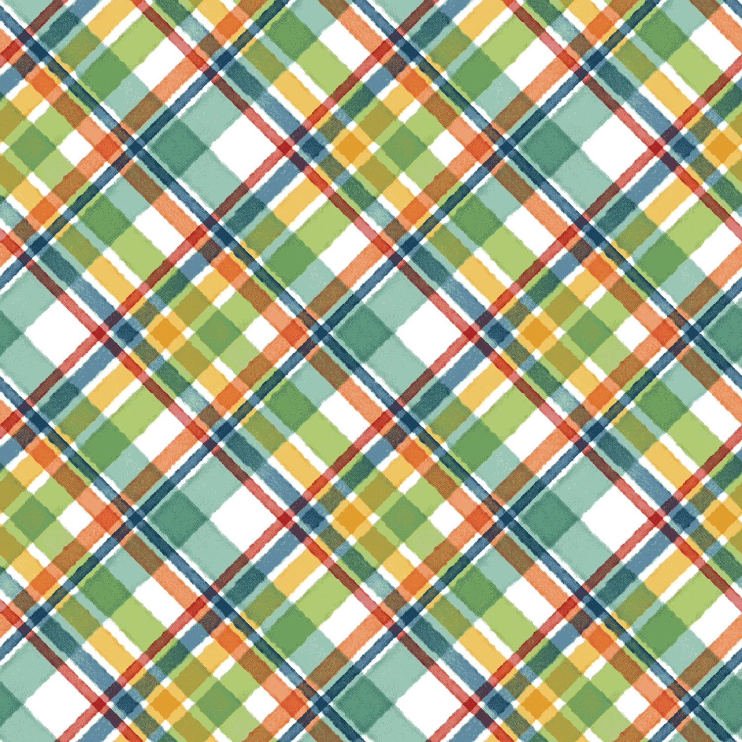 Cat Hair Don't Care | Plaid - Multi by Nidhi Wadhwa for Blank Quilting | 4424-16