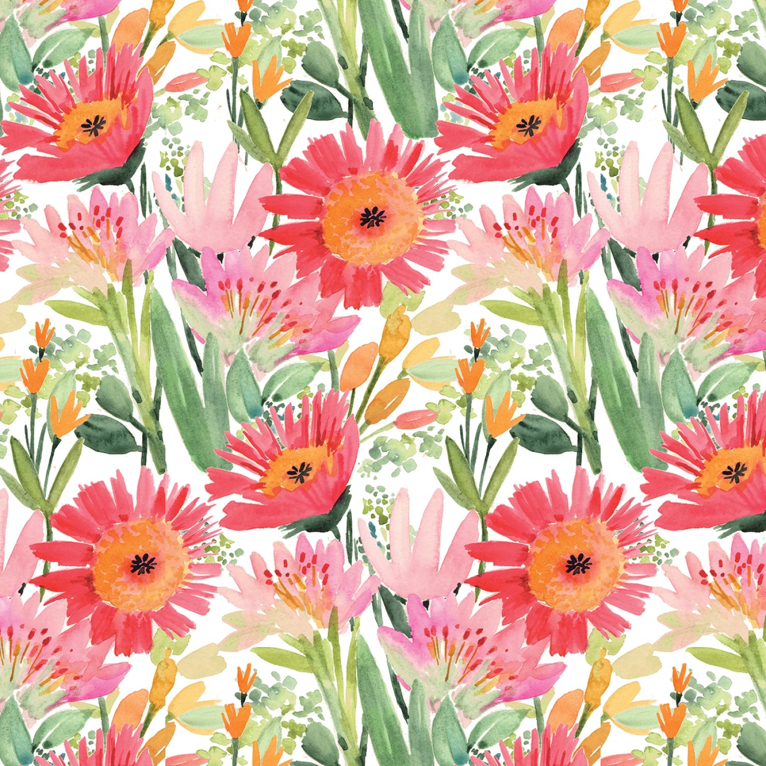 Bows & Blooms | White Large Flowers by Color Pop Studio for Blank Quilting | 4534-01