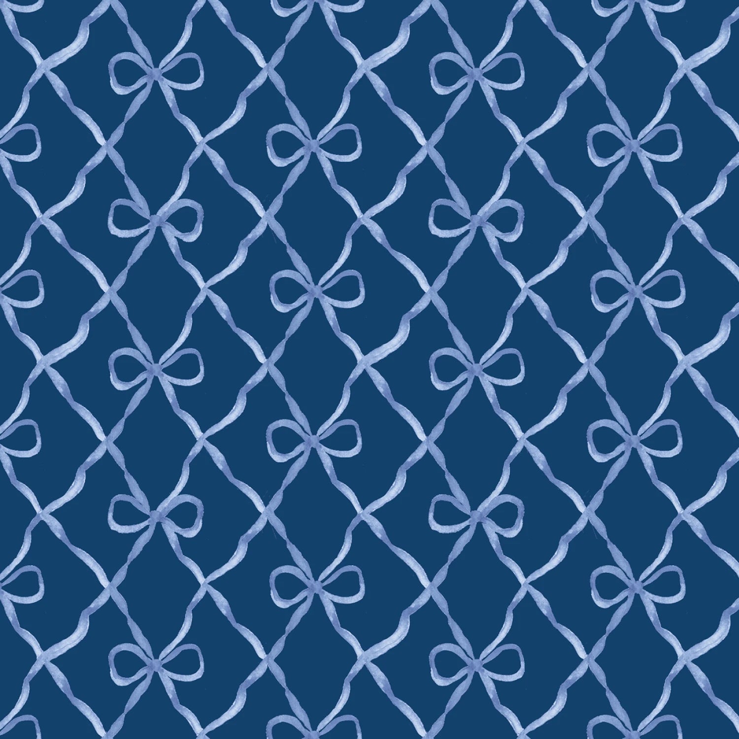 Bows & Blooms | Navy Bows by Color Pop Studio for Blank Quilting | 4541-77