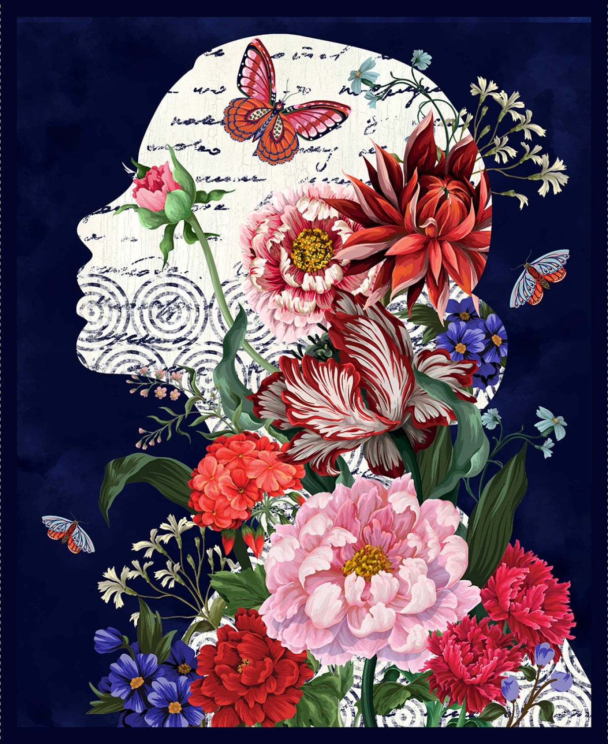 Cameo Appearance | 36" Panel by Satin Moon Designs for Blank Quilting | 4658P-77