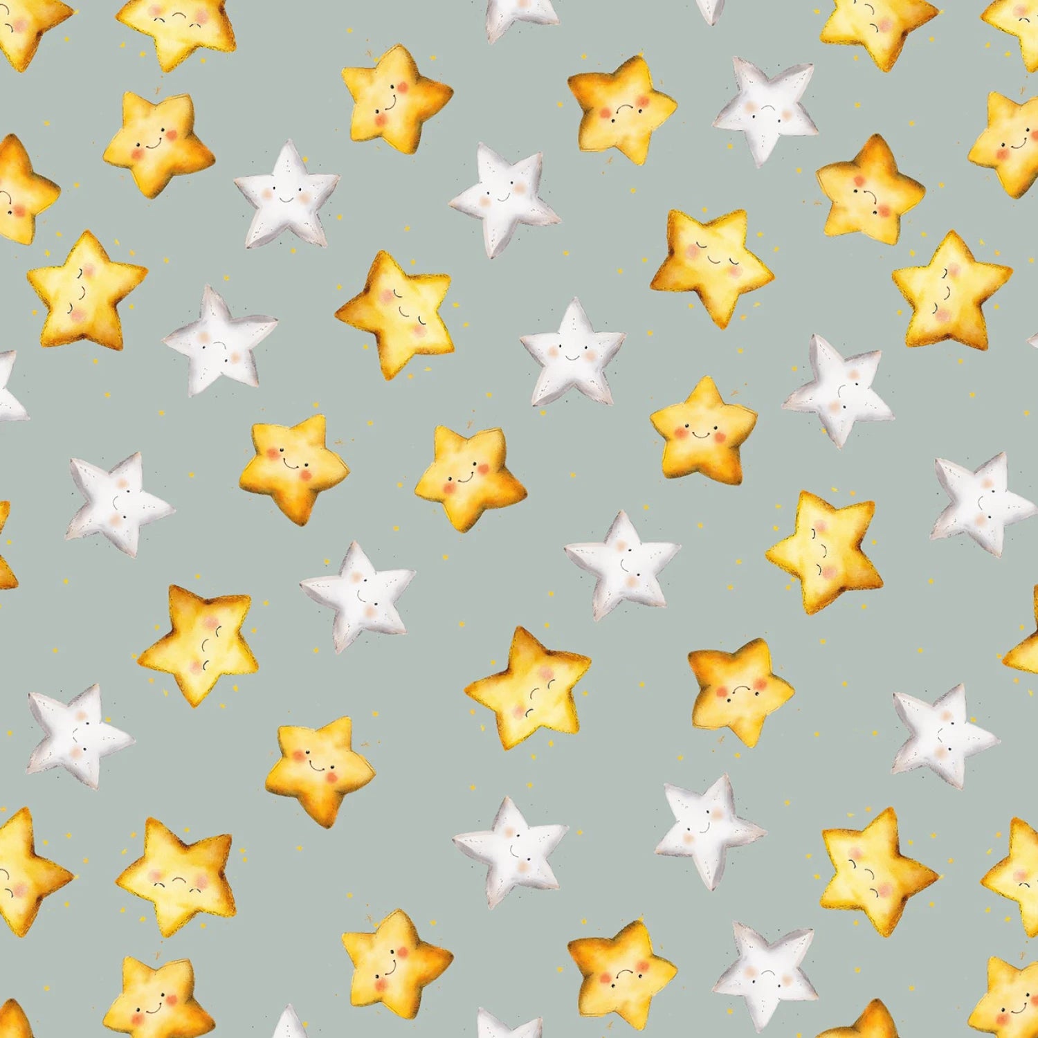 Nursery Rhyme Time | Stars Slate by Oleander Studio for Blank Quilting | 4836-79