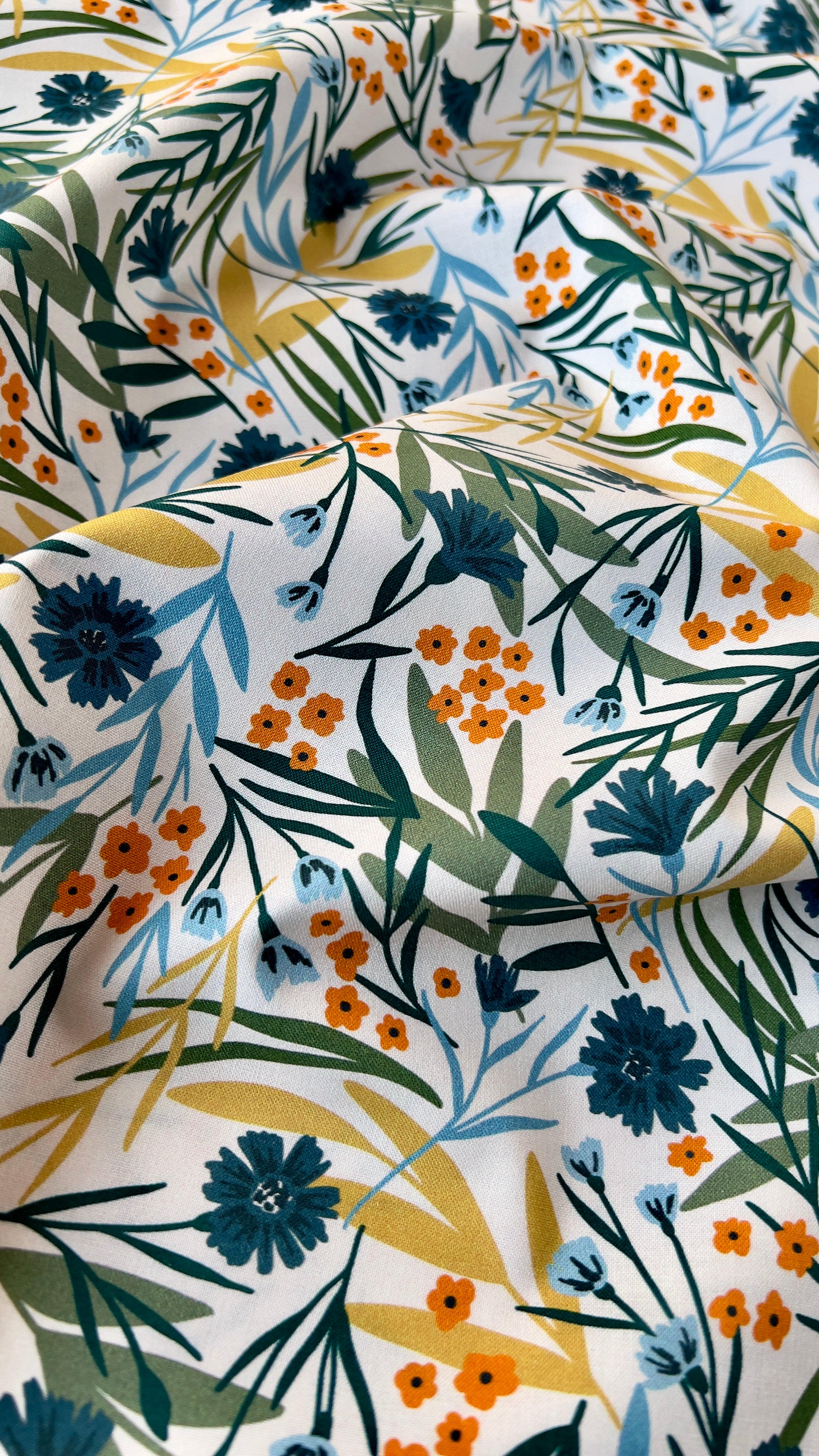 Baltic Woodland - Flower Meadow Organic Cotton from Cloud9 Fabrics