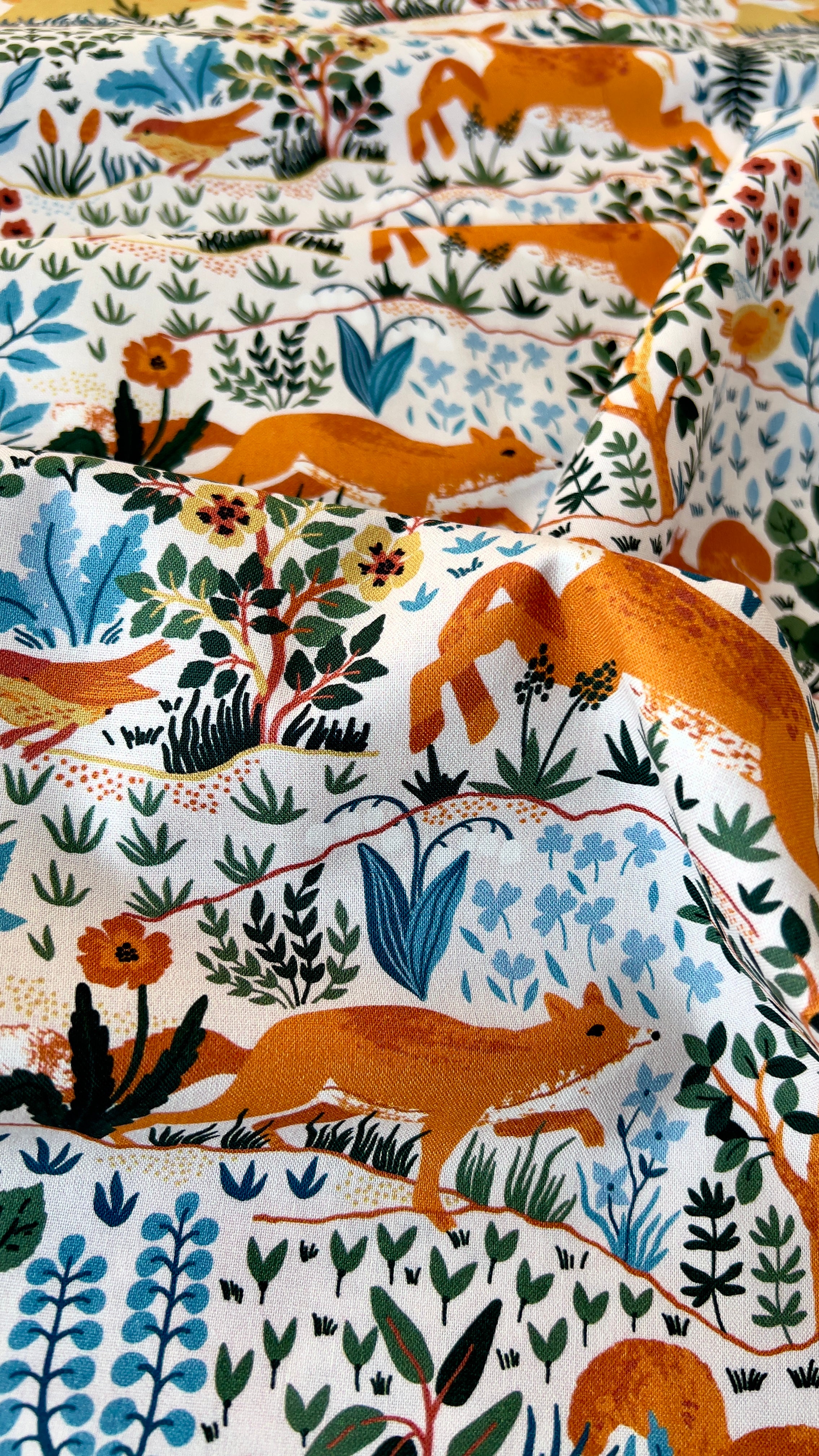Baltic Woodland - Wild Animals Light Organic Cotton from Cloud9 Fabrics