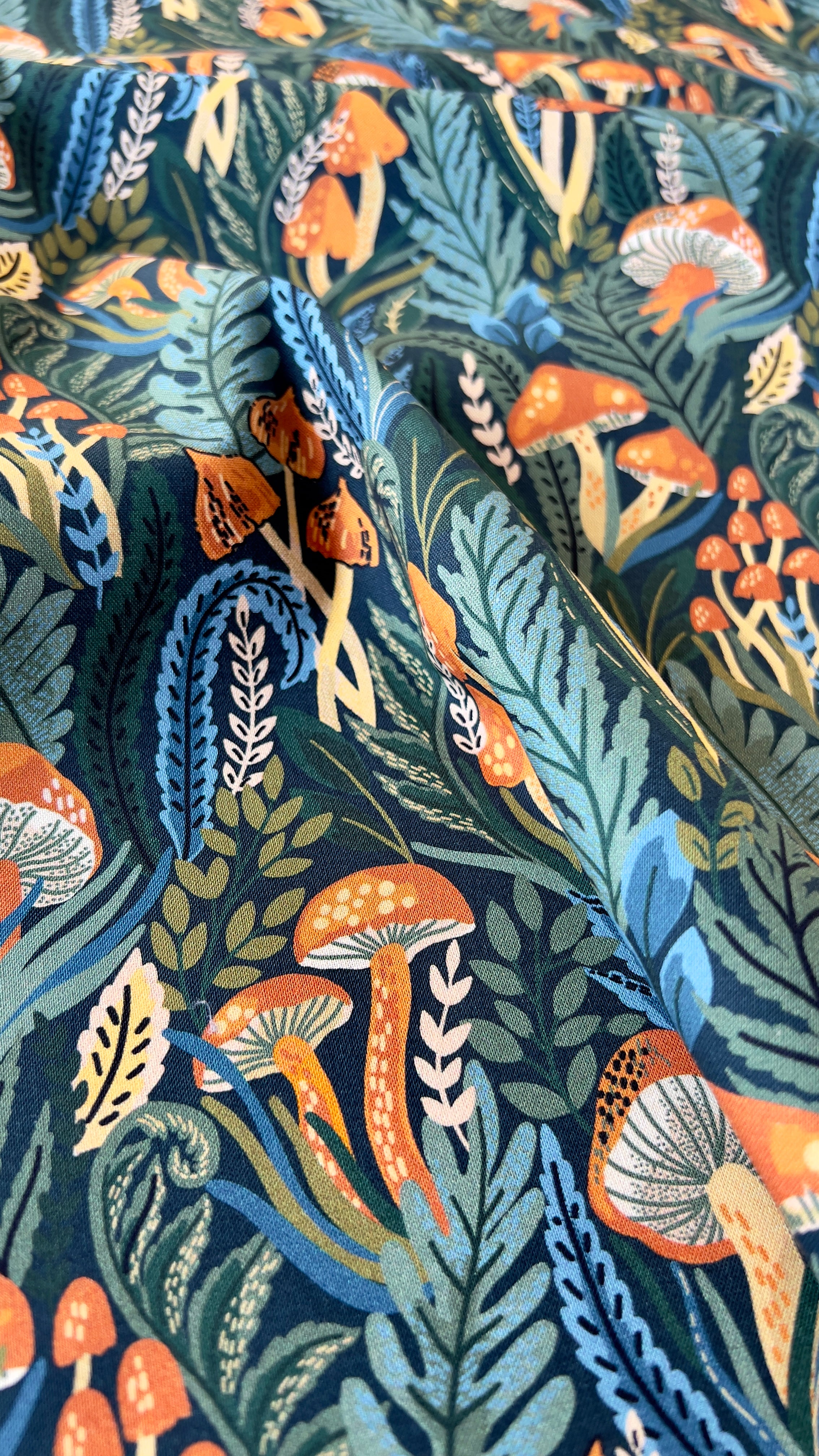 Baltic Woodland - Mushrooms Organic Cotton from Cloud9 Fabrics