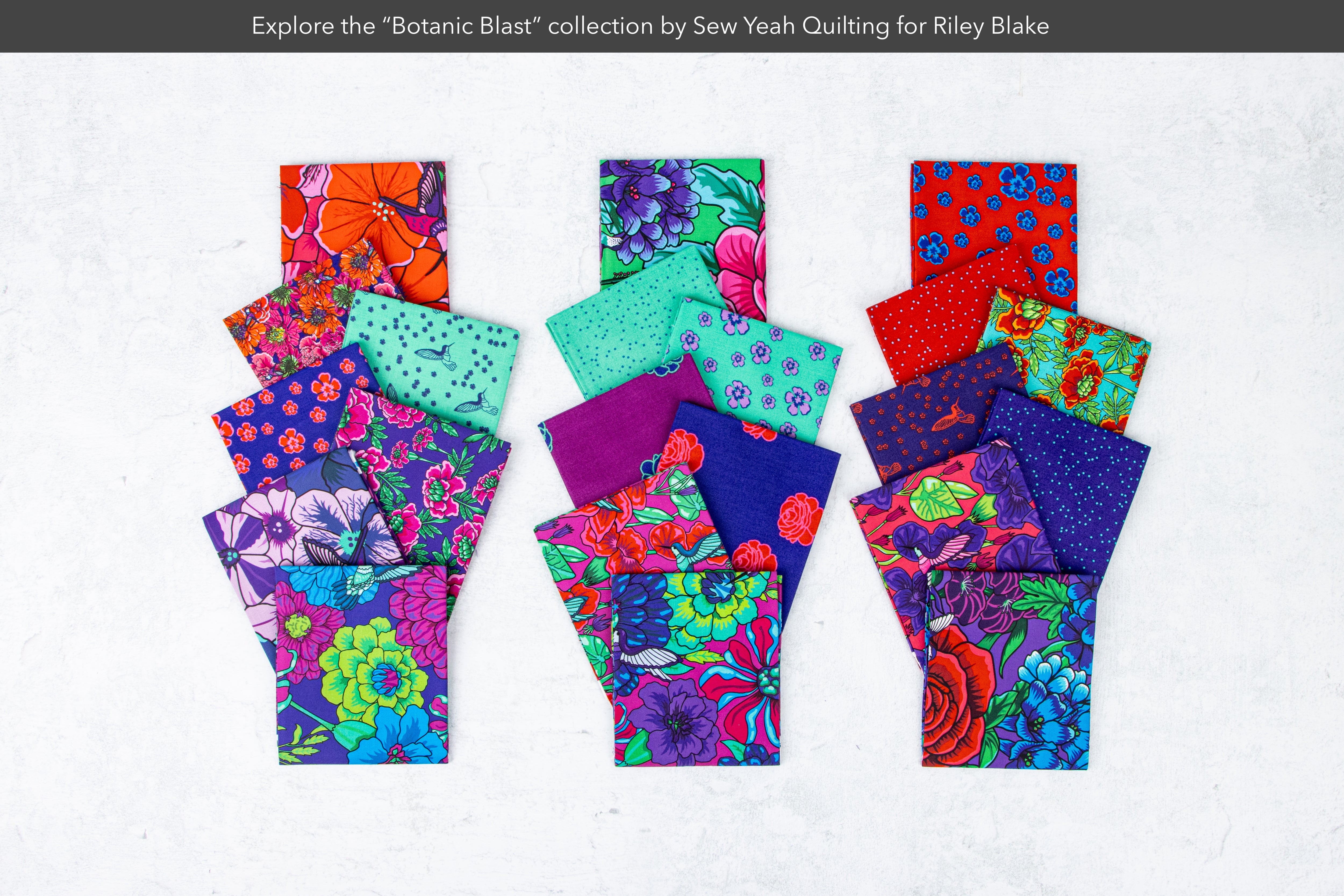Botanic Blast | Blossoms Purple by Sew Yeah Quilting for Riley Blake | C15547-PURPLE