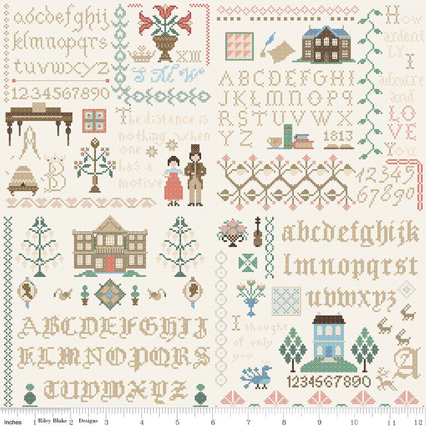 Pride & Prejudice | Meryton Sampler Multi by Riley Blake Designs | C13786-MULTI