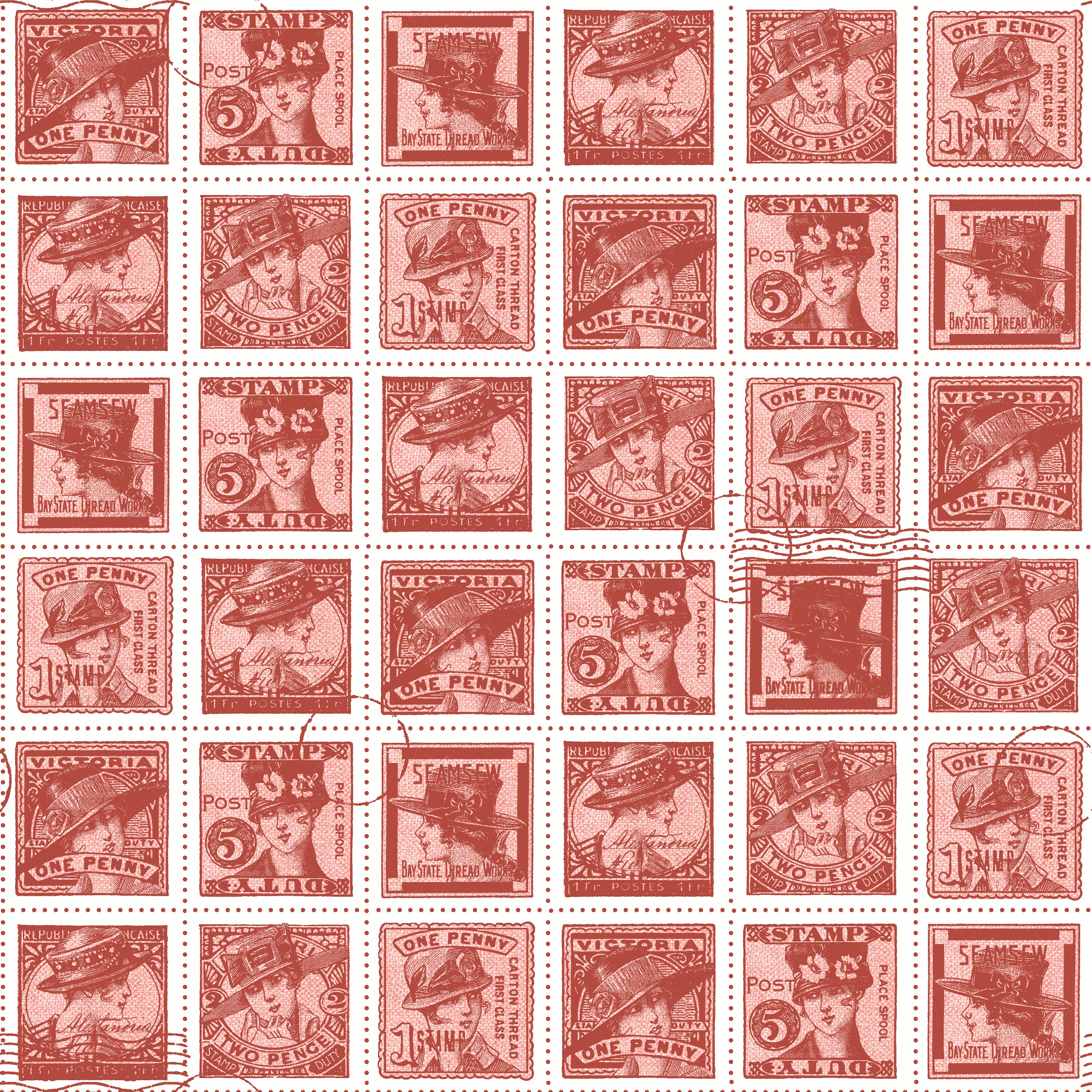 Sew Journal | 1-Yard Bundle Red by J. Wecker Frisch for Riley Blake | 17 pcs