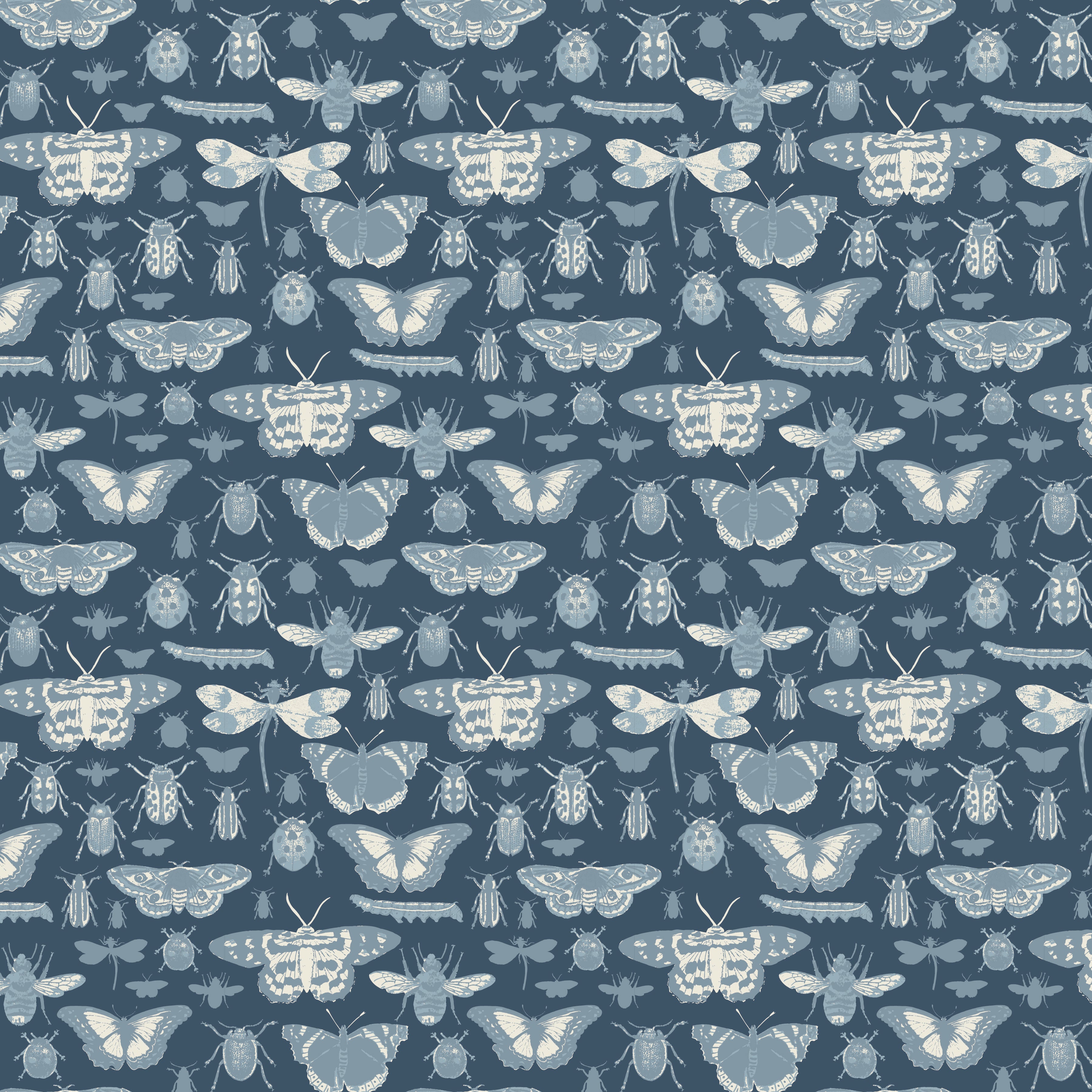 Floral Gardens | Insects Navy by Royal Horticultural Society for Riley Blake | C14362-NAVY