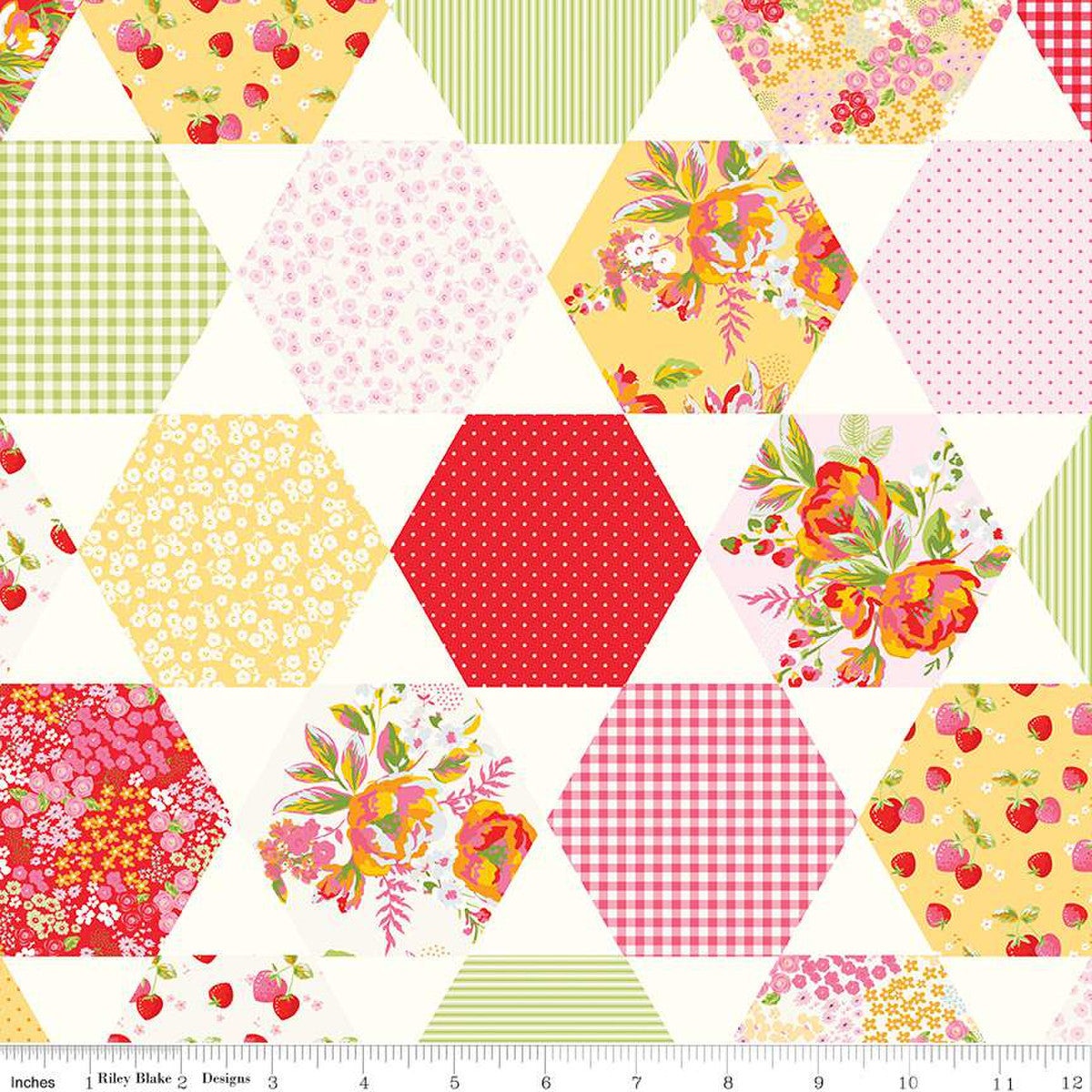 Picnic Florals - Cheater Print Multi by My Mind's Eye for Riley Blake
