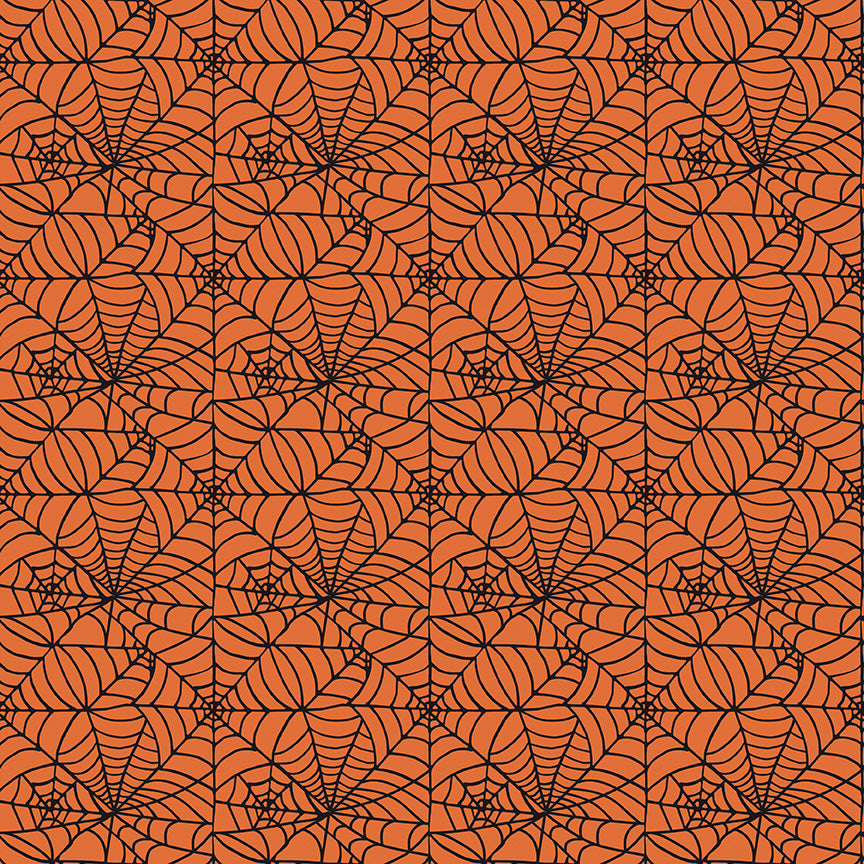 Sophisticated Halloween | Spiderweb Orange by My Mind's Eye for Riley Blake | C14622-ORANGE