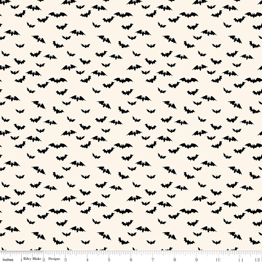 Sophisticated Halloween | Bats Cream by My Mind's Eye for Riley Blake | C14625-CREAM