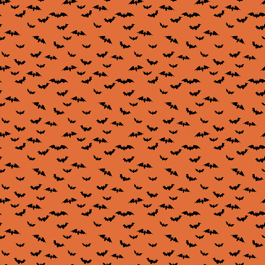 Sophisticated Halloween | Bats Orange by My Mind's Eye for Riley Blake | C14625-ORANGE