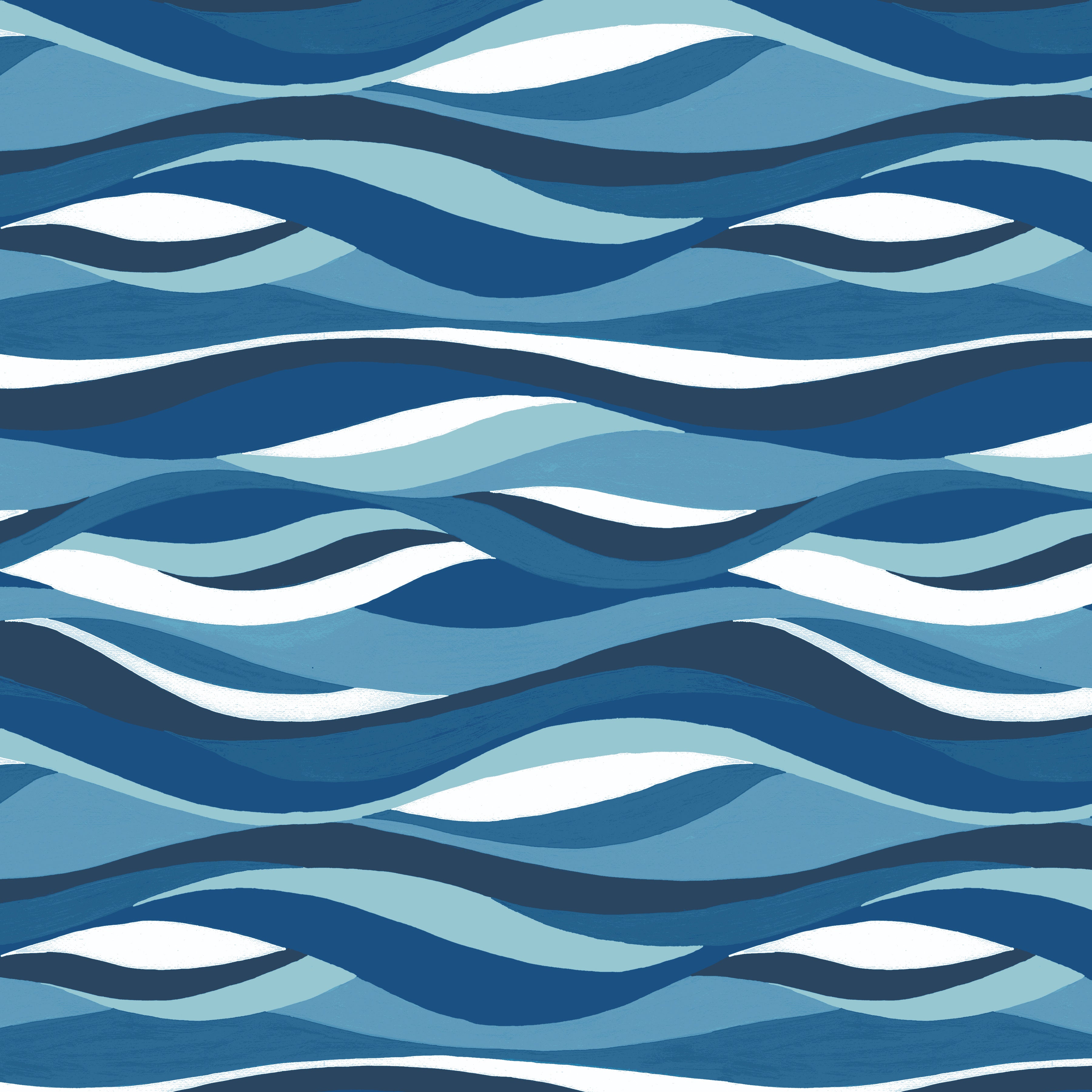 Free as the Ocean | 1-Yard Bundle Aqua by Lisa Audit for Riley Blake | 7 pcs