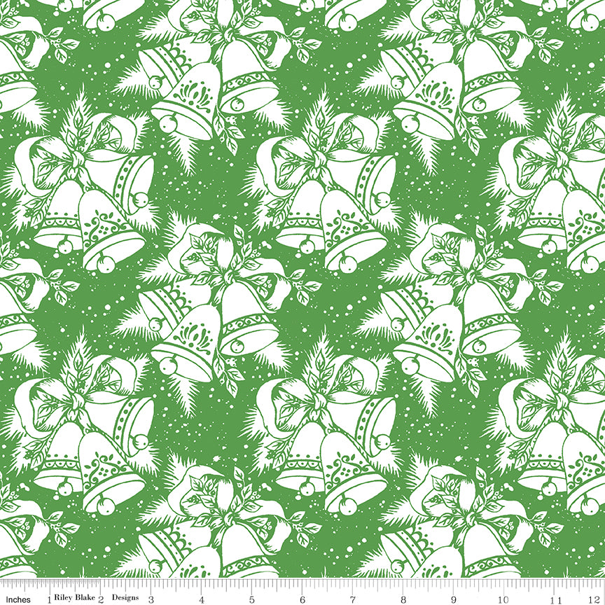 Jingle Bells | Christmas Bells Holly by Lindsay Wilkes for Riley Blake | C14831-HOLLY