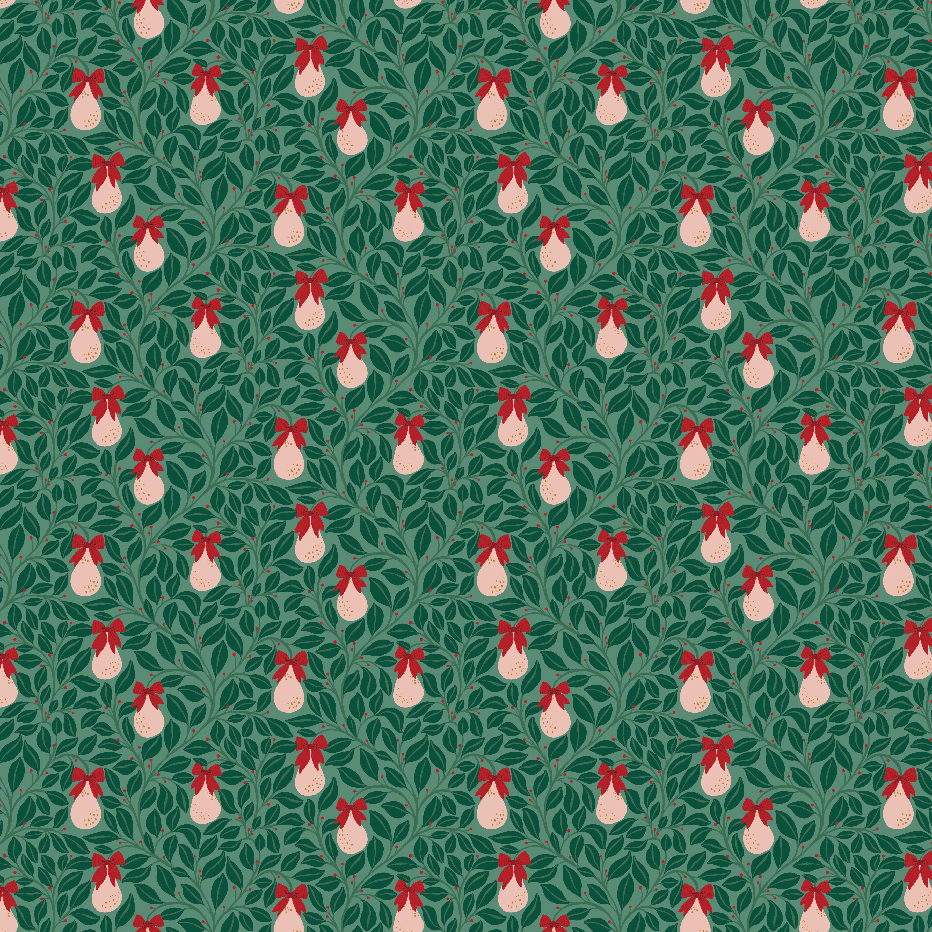 A Pear-fect Christmas | Pear Tree Mint by Cayla Naylor for Riley Blake | C14975-MINT