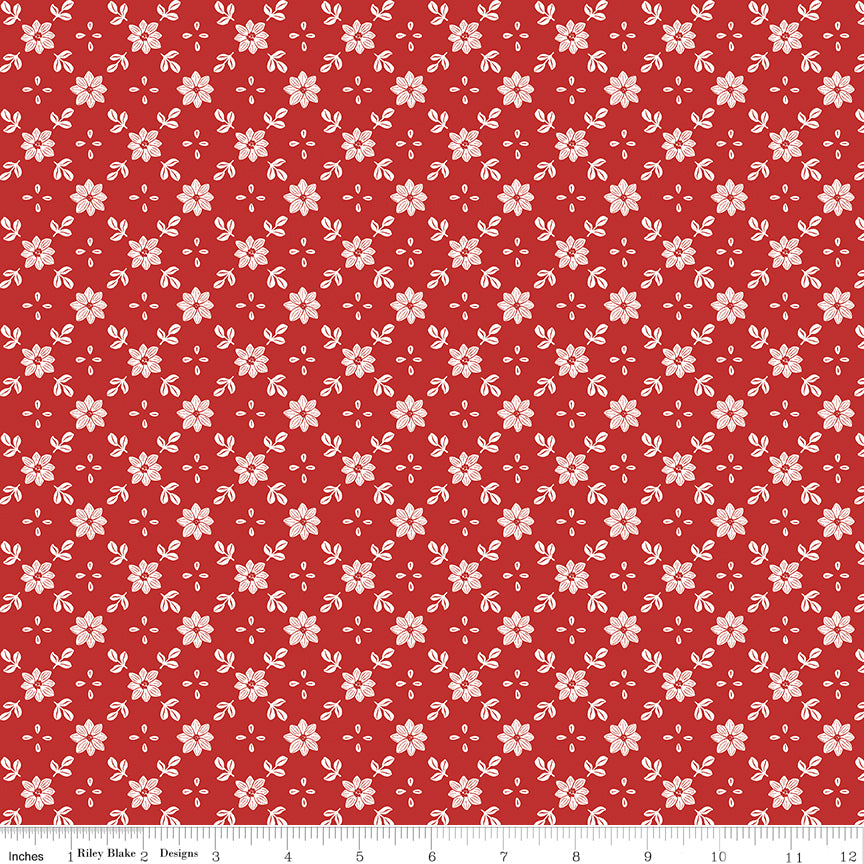 A Pear-fect Christmas | True Love Red by Cayla Naylor for Riley Blake | C14976-RED