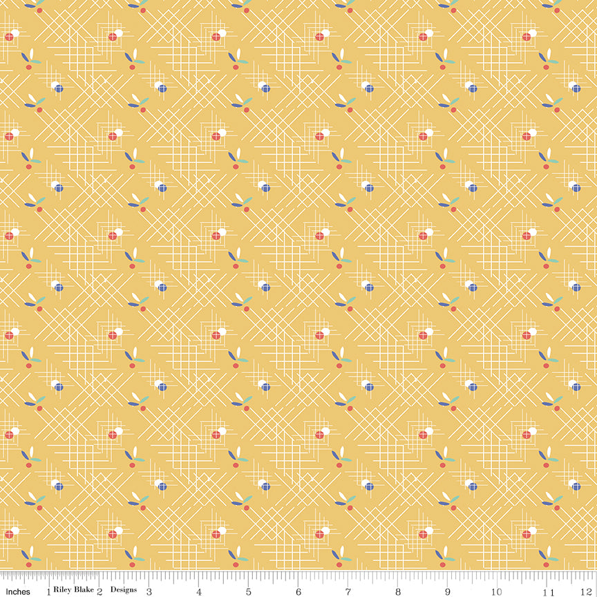 Always in Season | Criss-Cross Yellow by American Jane for Riley Blake | C15106-YELLOW