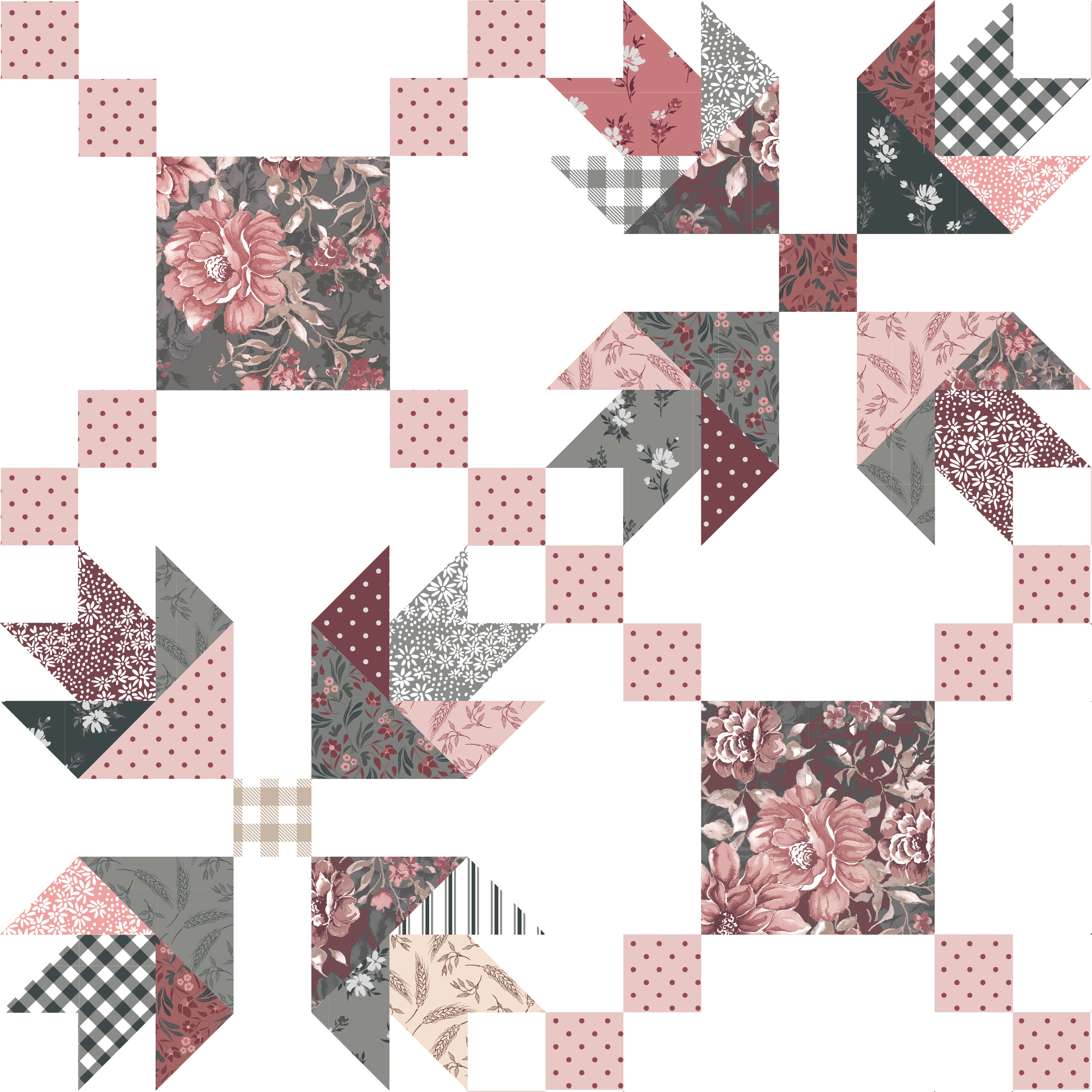 A Walk on the Prairie | Prairie Chain Cheater White by Modern Prairie for Riley Blake | C15239-WHITE