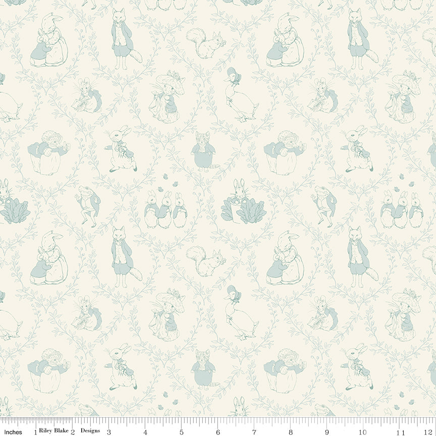 Peter Rabbit & Friends | Toile Cloud by Beatrix Potter for Riley Blake | C15863-CLOUD