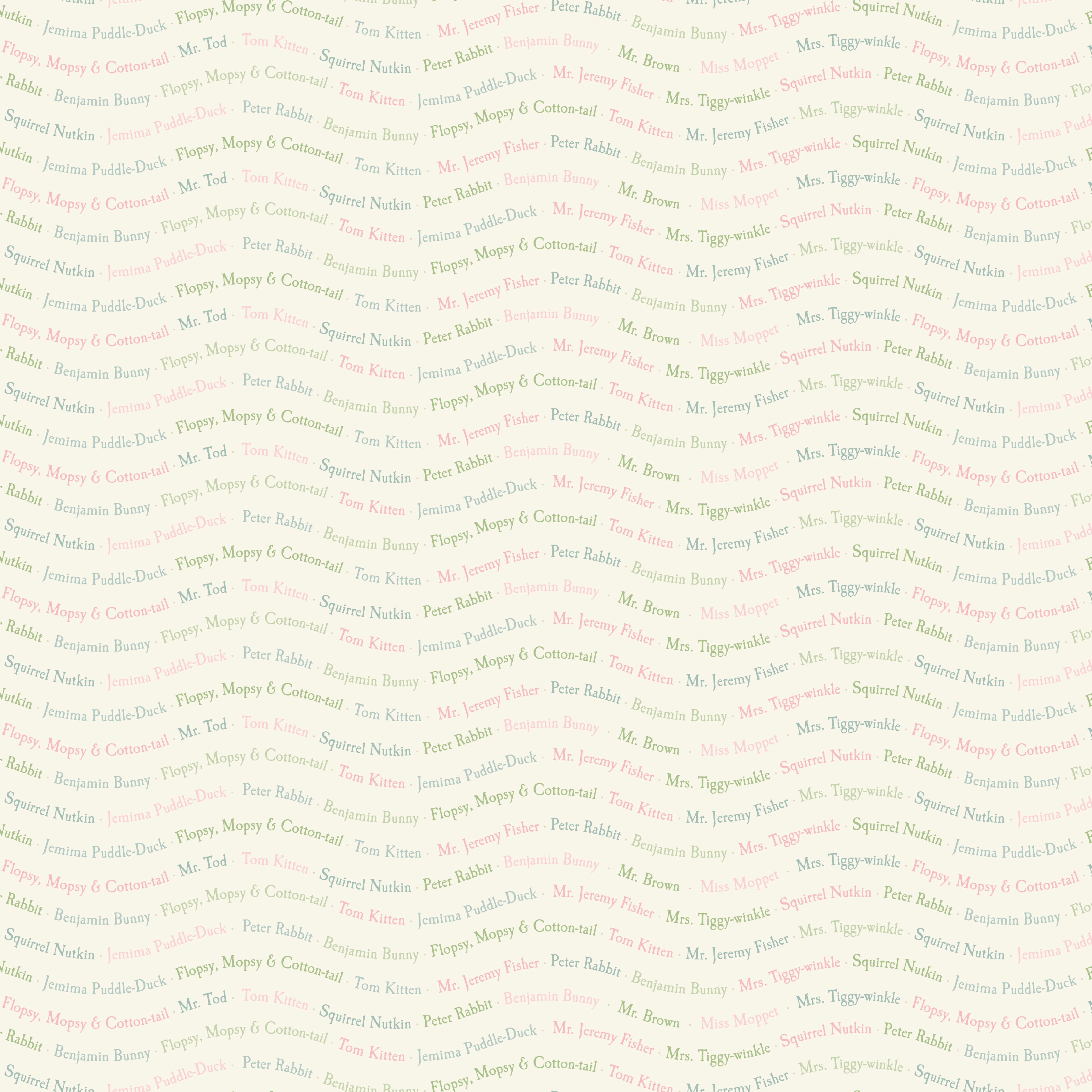 Peter Rabbit & Friends | Text Cloud by Beatrix Potter for Riley Blake | C15866-CLOUD