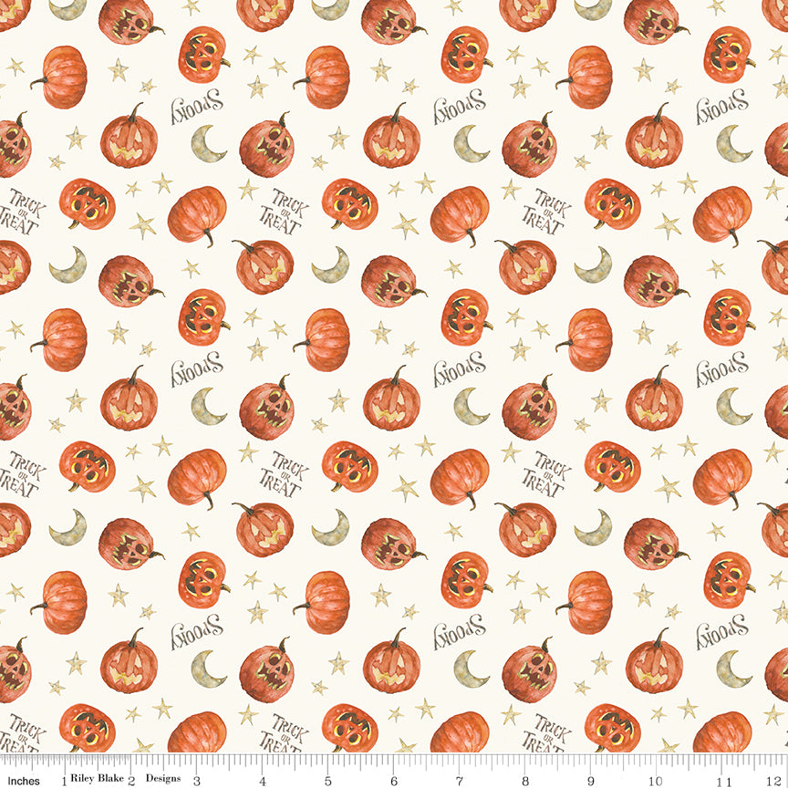 Trick or Treat | Pumpkin Cream by Lisa Audit for Riley Blake Designs | C15964-CREAM
