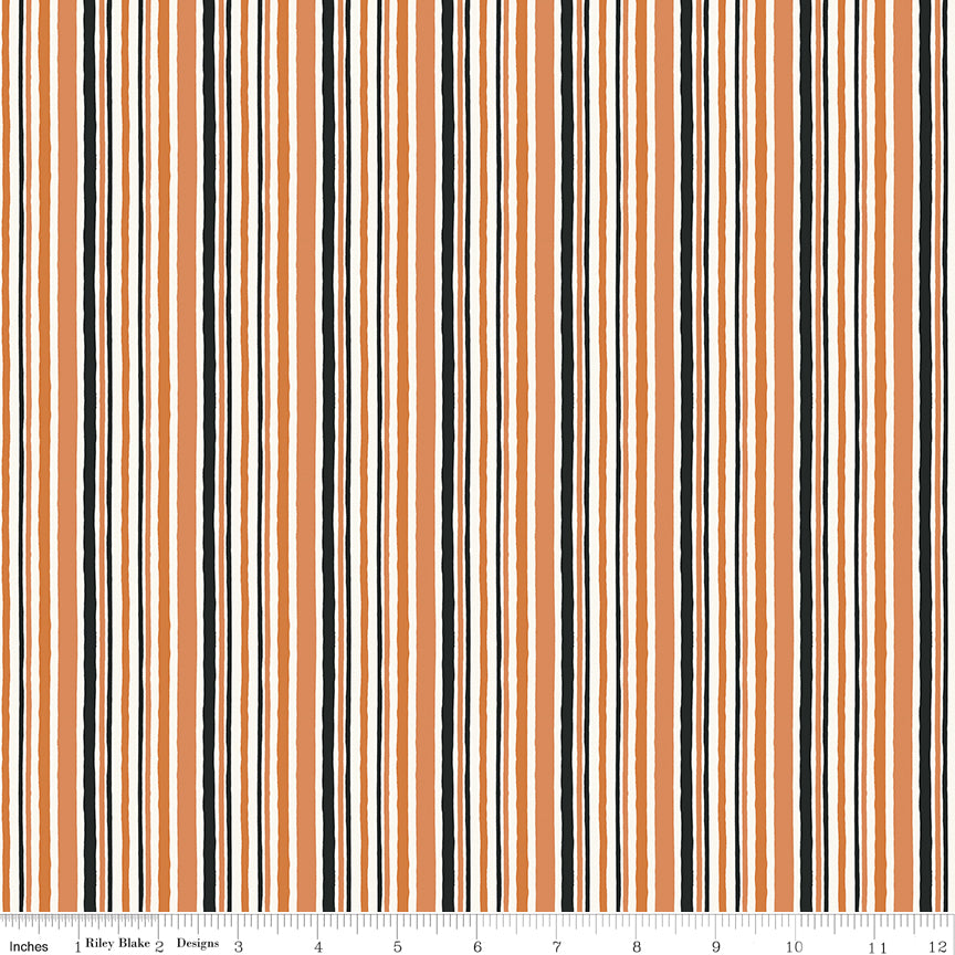 Trick or Treat | Stripes Orange by Lisa Audit for Riley Blake Designs | C15965-ORANGE