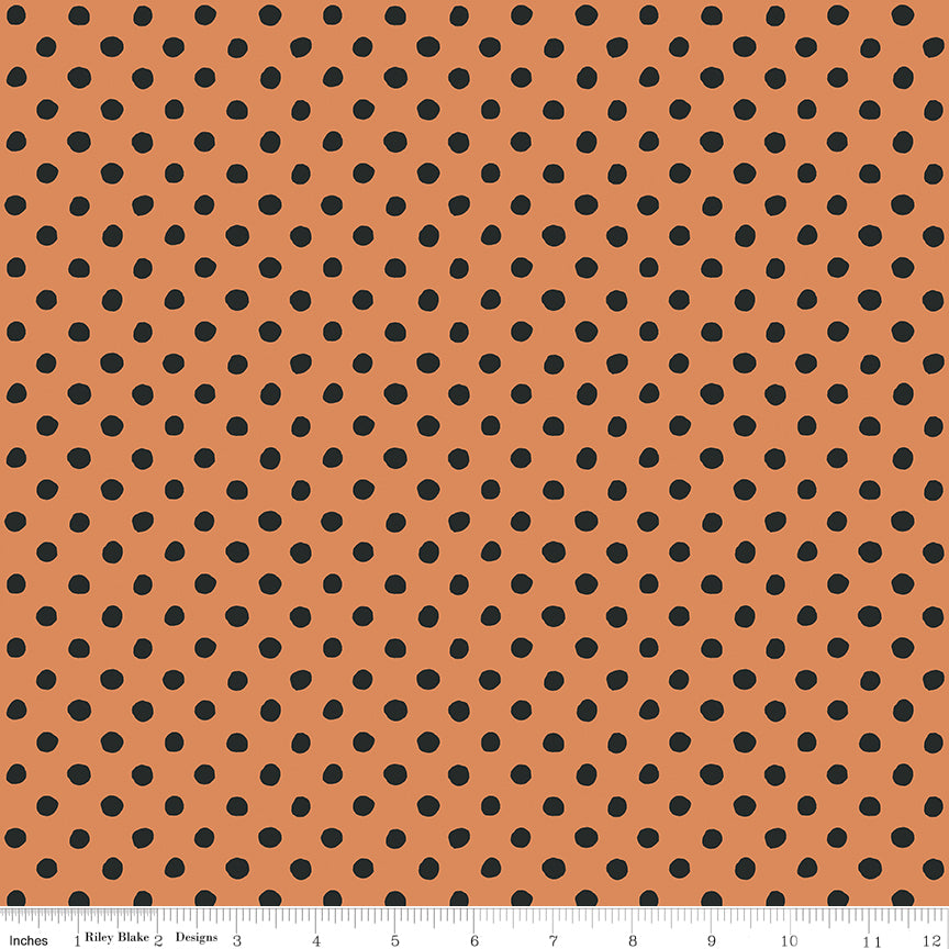 Trick or Treat | Dots Orange by Lisa Audit for Riley Blake Designs | C15966-ORANGE