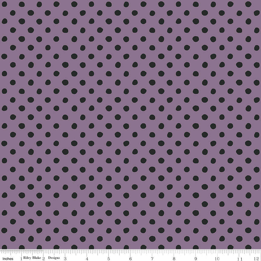 Trick or Treat | Dots Plum by Lisa Audit for Riley Blake Designs | C15966-PLUM
